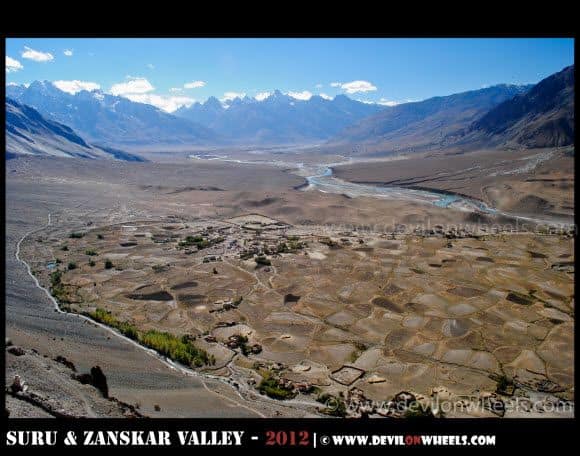 Aerial View of Stongde Village in Zanskar