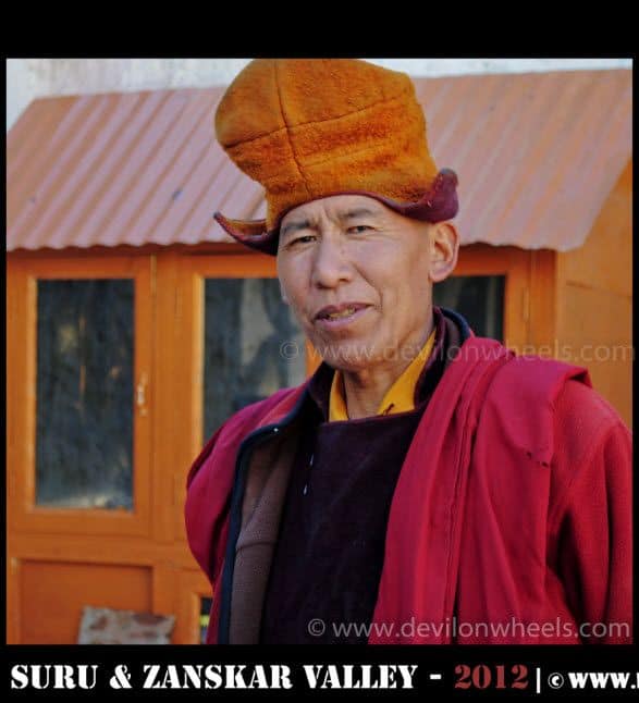 The Monk at Stongde Monastery in Zanskar Valley