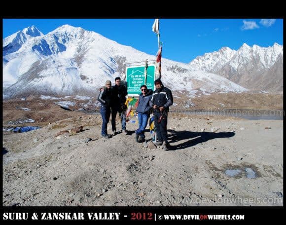 Dheeraj Sharma at Penzi La Pass... The Highest Point at Kargil Padum Road