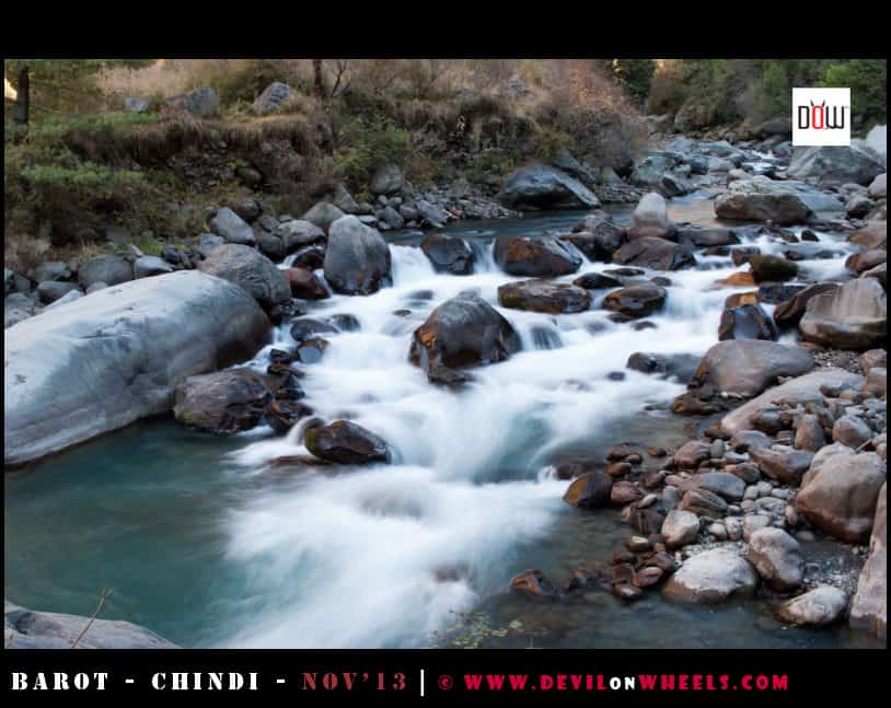 Silky Waters of Uhl River near Barot Village, Himachal
