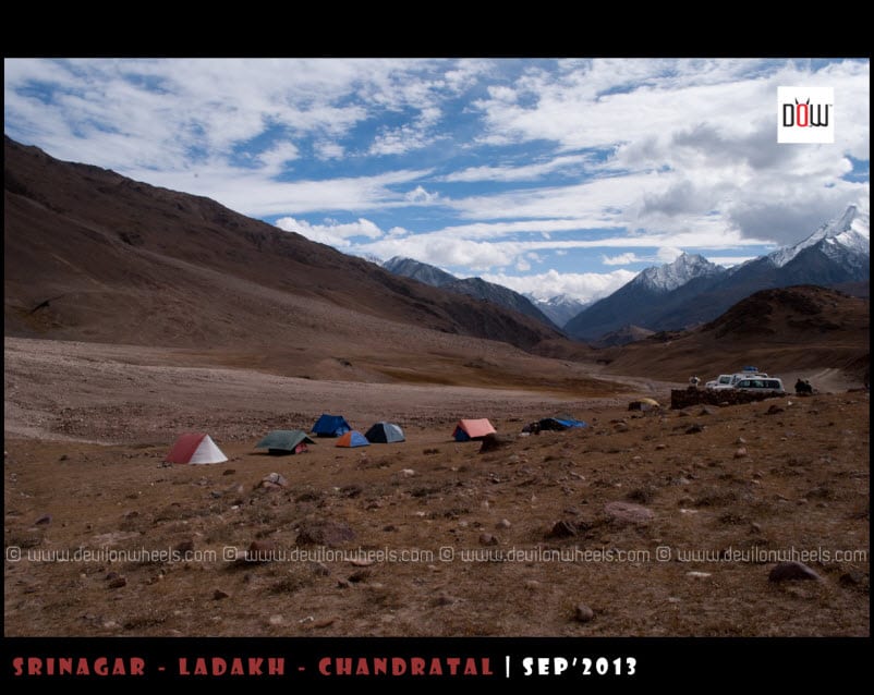 Camping Site at Chandratal Lake