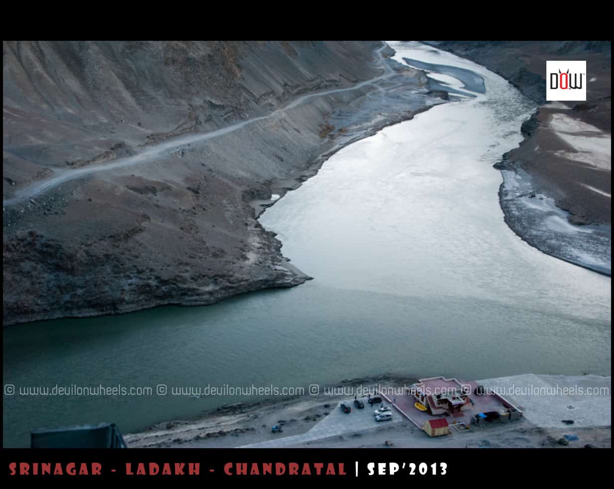 Confluence of Indus and Zanskar River