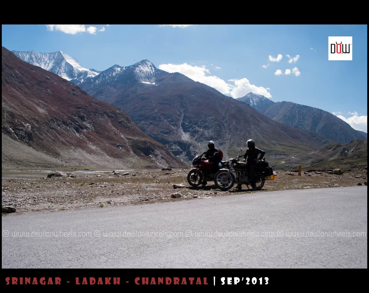 The Two Bikers of our group on Srinagar - Leh Highway