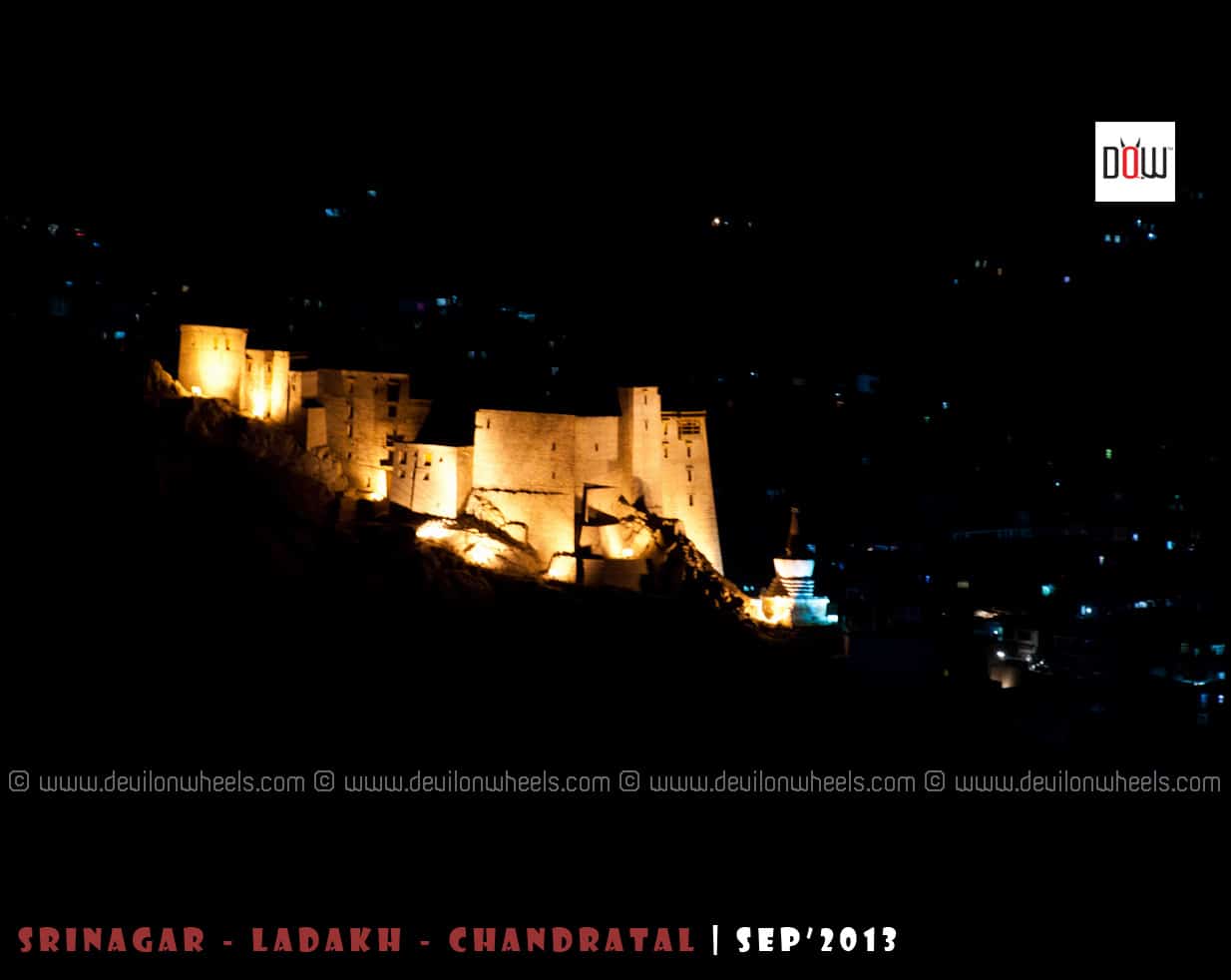 Leh Palace - Glowing in Night