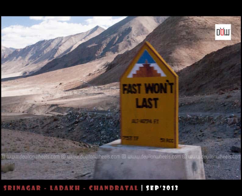 Road Sign in Ladakh