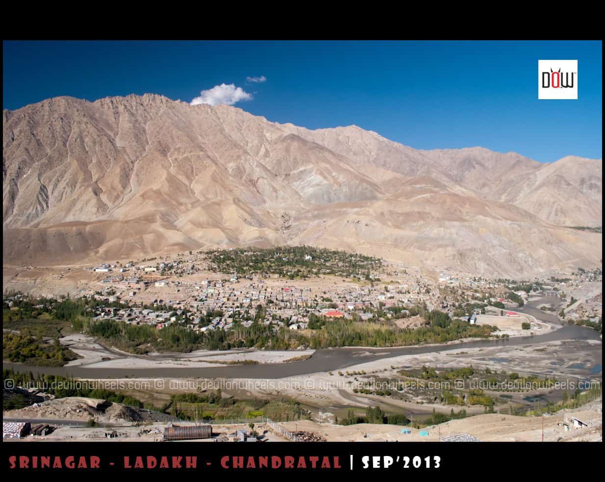 Kargil Town as seen from Srinagar - Leh Highway