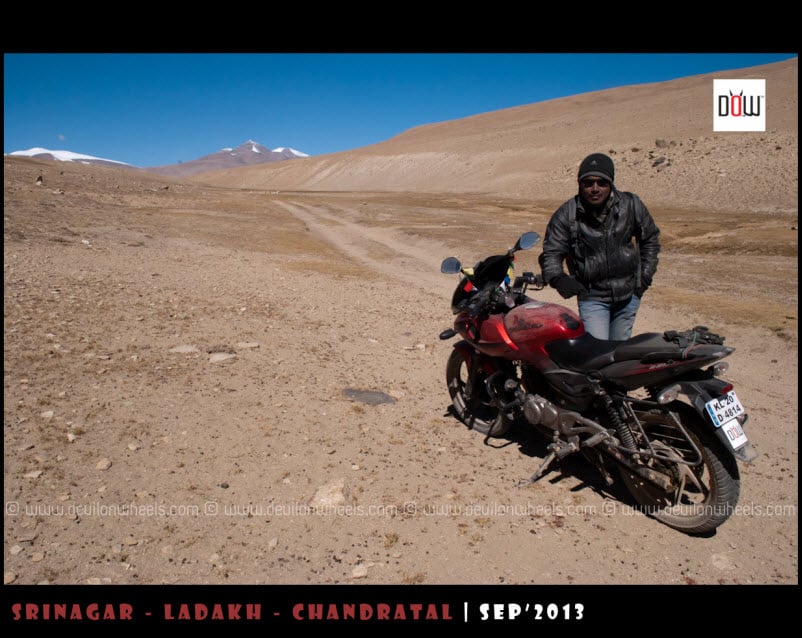 Nabeel, The Brave Biker from Kerala with his DoW-ed Ride in Changthang