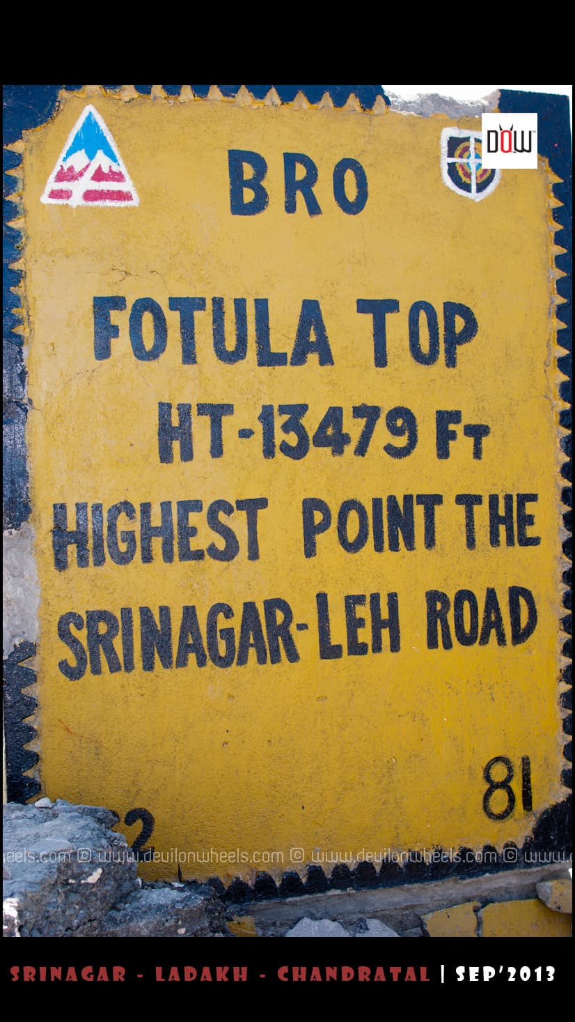 Fotu La Pass, Highest point at Srinagar - Leh Highway
