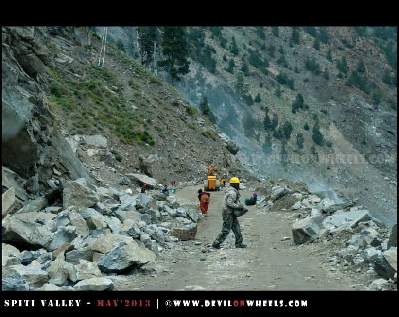 Men at Work on Hindustan - Tibet Highway
