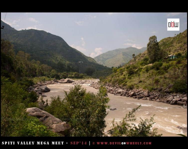 The Sutluj River flowing midst a beautiful setup near Rampur