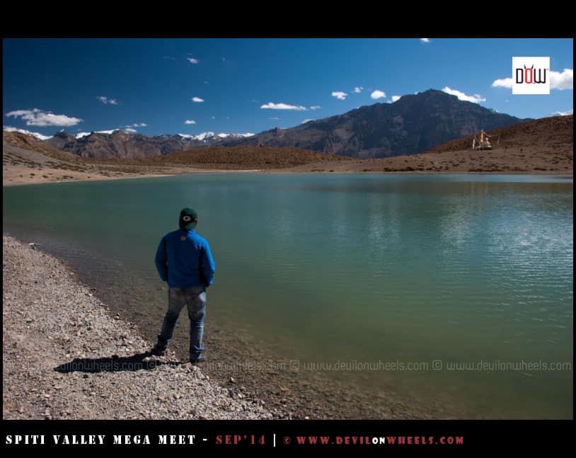 That's me, Lost in the solitude of Dhankar Lake