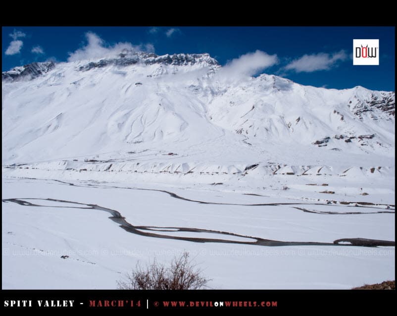 The snow white valley from Kaza to Kibber