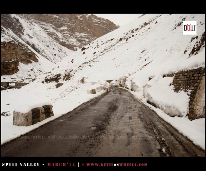 Kaza Roads after fresh snowfall