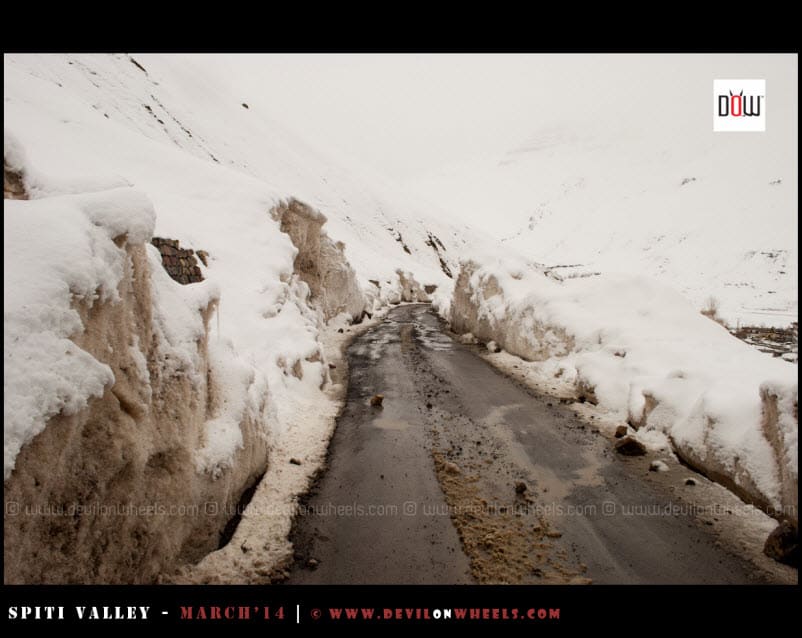 Kaza Roads after fresh snowfall
