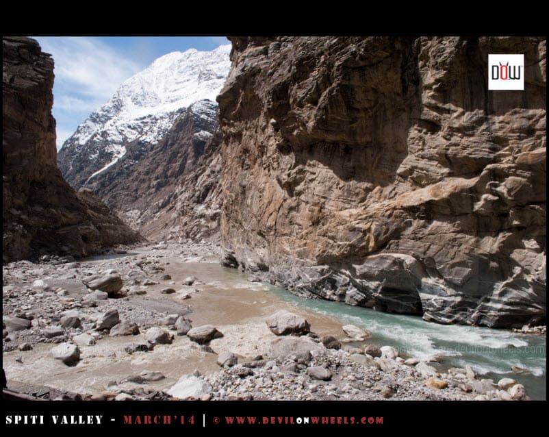 Khab - The confluence of Spiti River and Sutluj River