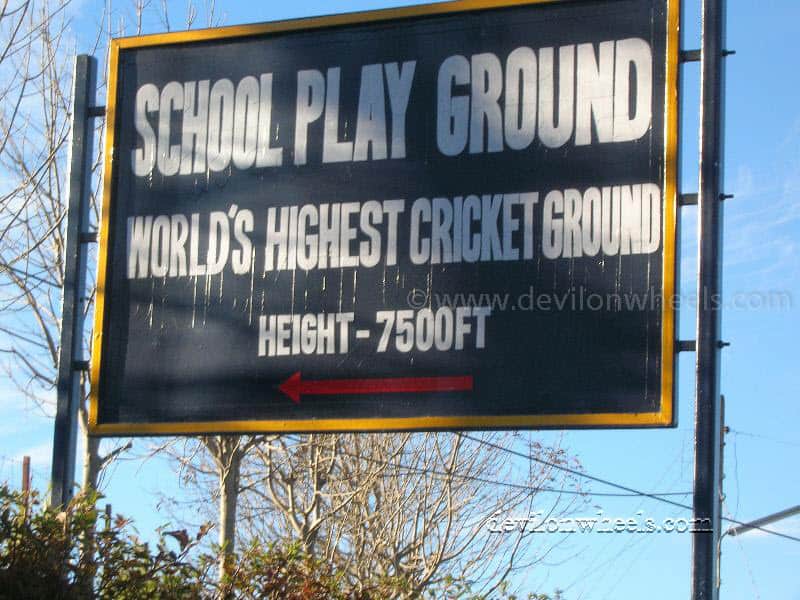 Cricket Ground at Chail